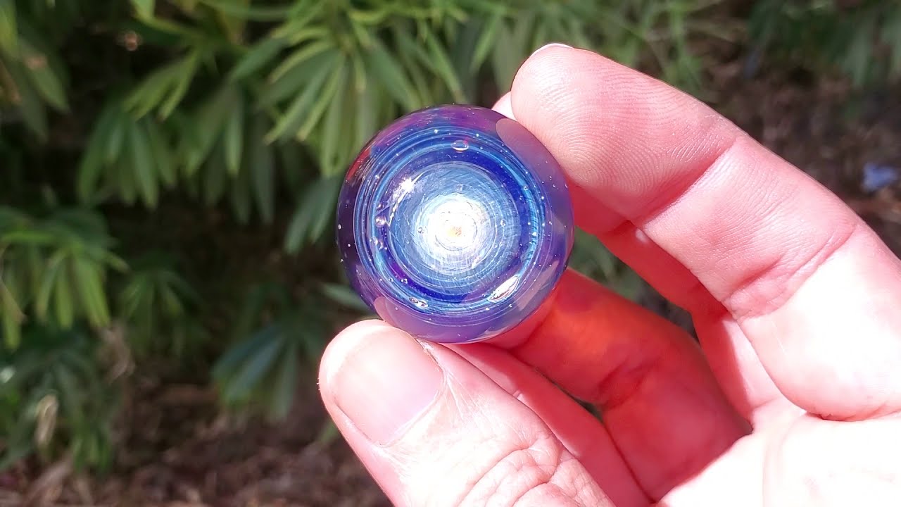 Cosmic Silver Marble, by Supernova Glasscraft