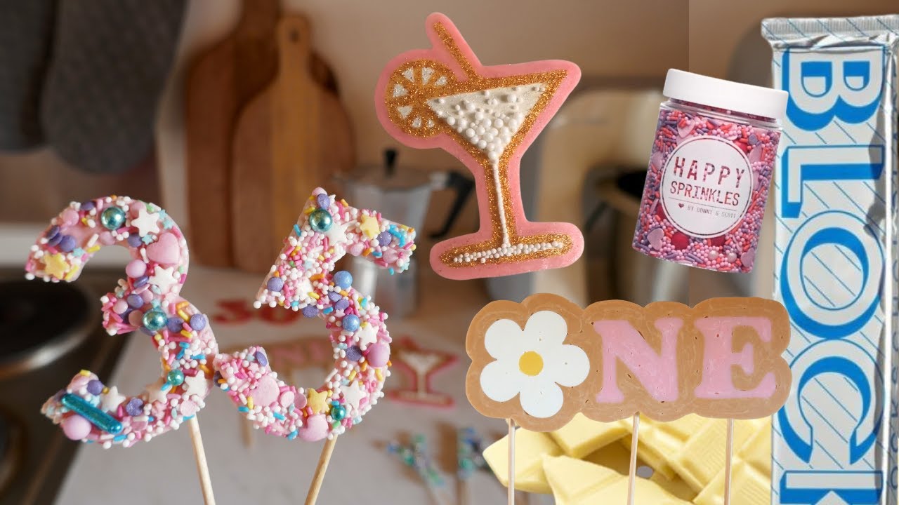 💛essbare cake topper aus Schokolade