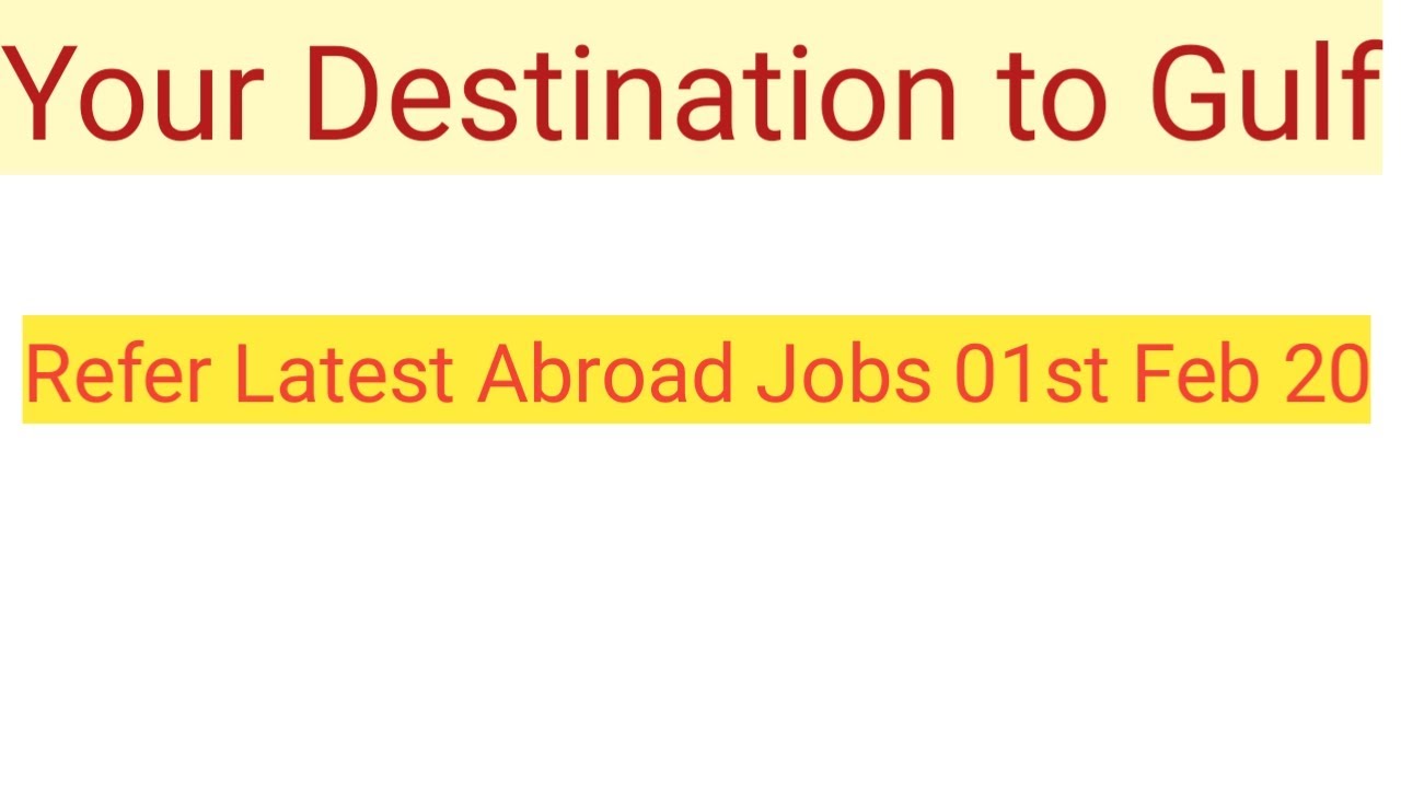 Gulf Jobs |Jobs in qatar|Jobs in dubai|Jobs in Malaysia|Jobs in romania