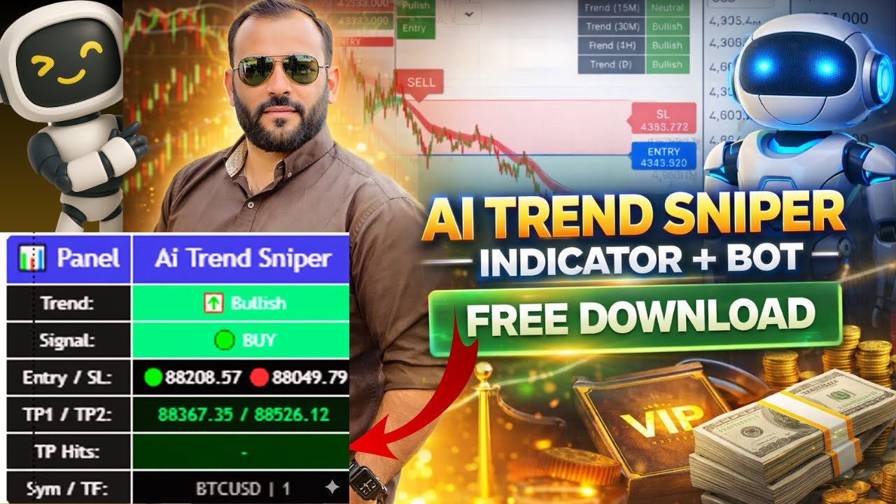 Tradingview Best Buy Sell Indicator for beginner's in Forex Trading With Ai Trend Sniper MT5 Robot |