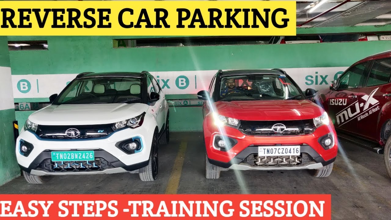 Reverse Parking - Easy method -Shopping Mall Parking Tutorial - Tight Parking Space Training Session