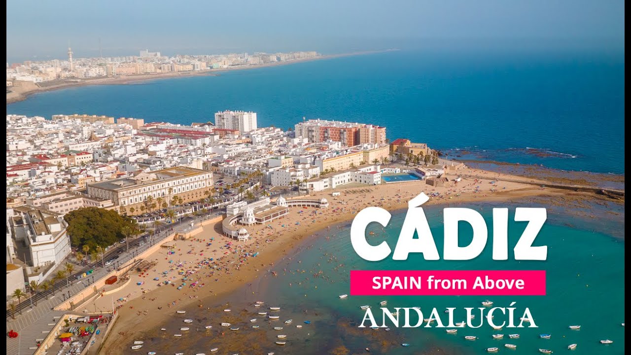 CÁDIZ Spain - La Caleta, Castillo de San Sebastian, Castillo de Santa Catalina | [4K] drone footage