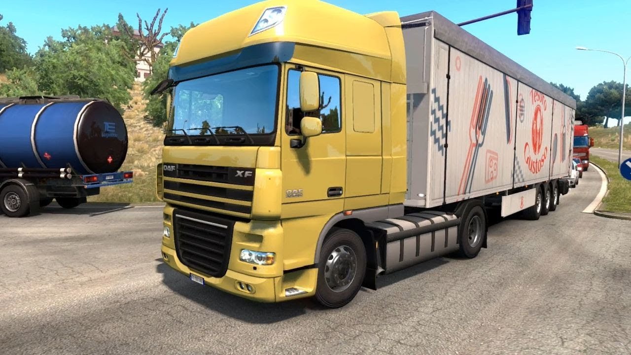 ETS 2 - 4x2 DAF XF Truck Transporting Chocolate