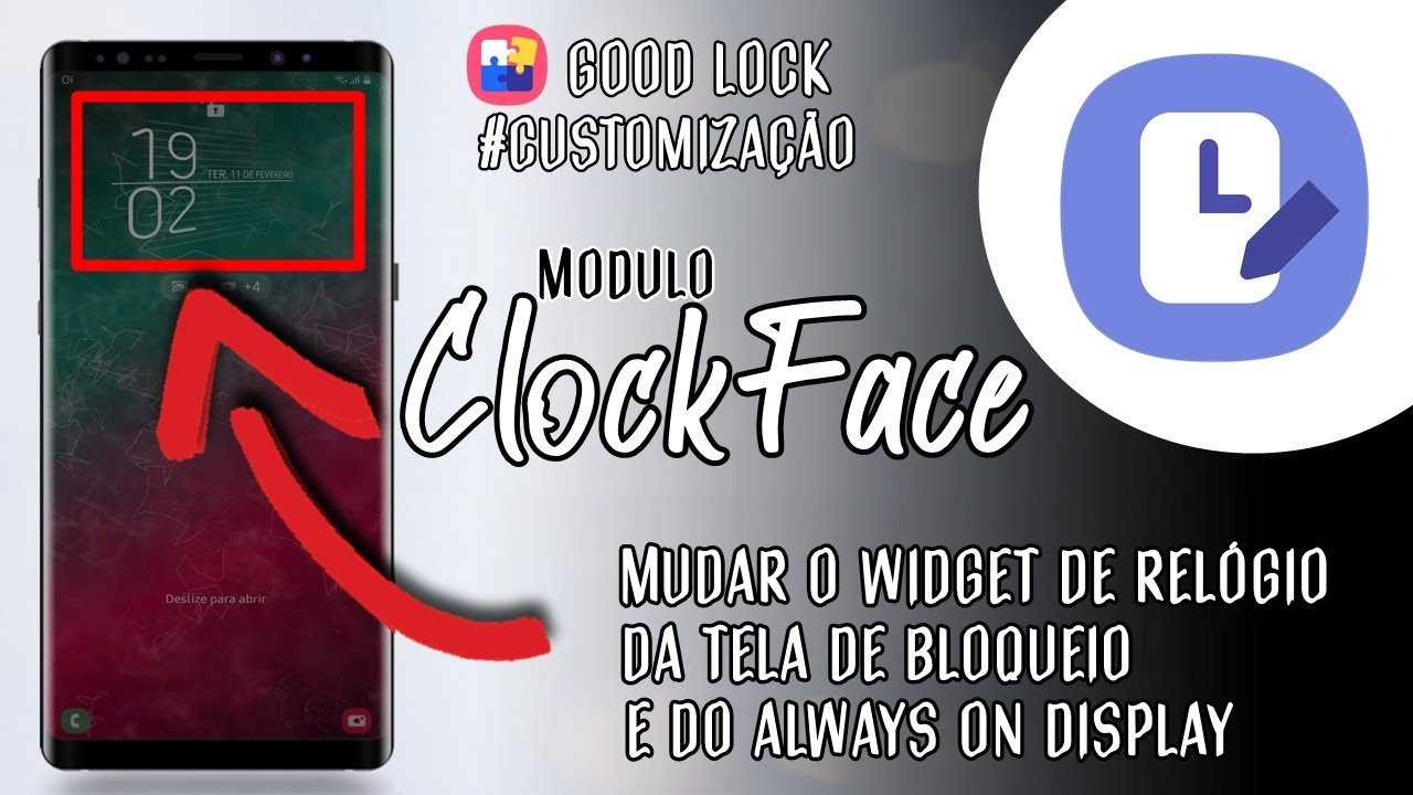 ClockFace-GOOD LOCK(NiceLock)Alterar Widget tela Bloqueio e Always On display #Customização Vídeo-02