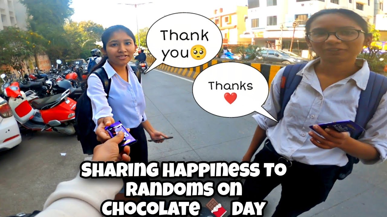 Giving Chocolates 🍫 to Random Girls and Boys on Chocolate Day | Cute Reactions
