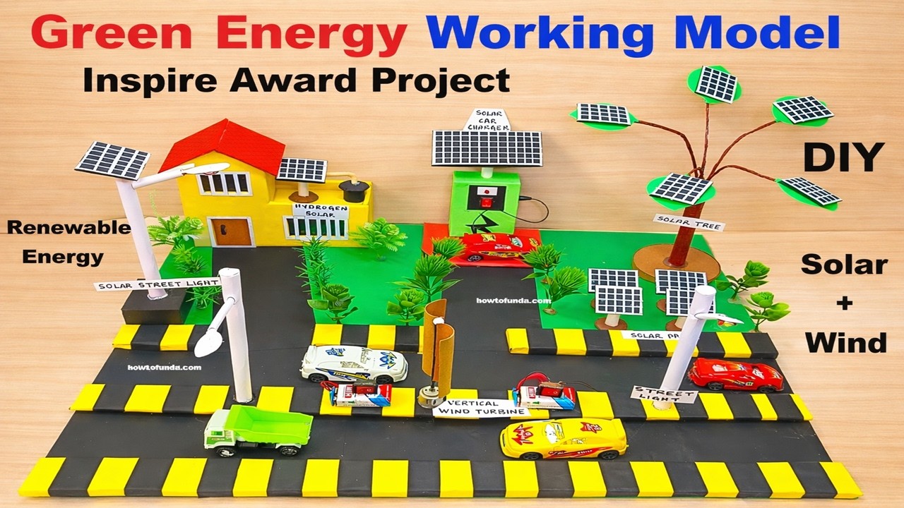 green energy working model - diy science project - inspire award  - renewable energy - howtofunda