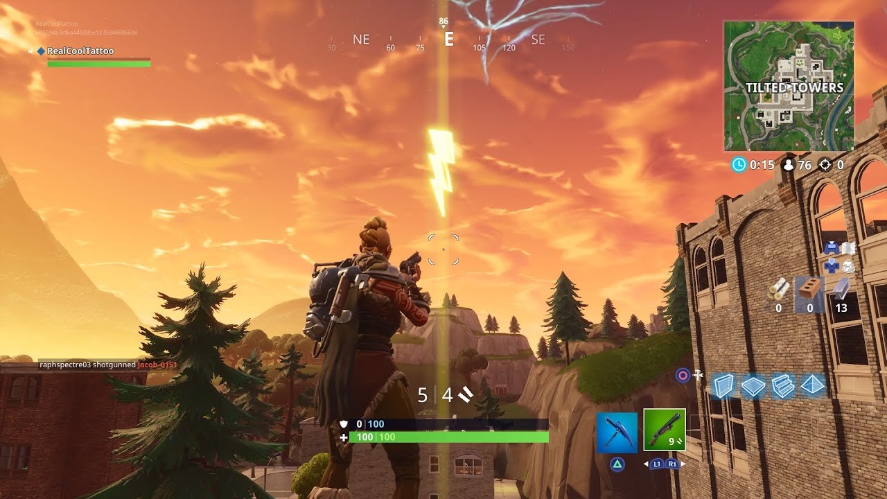 FORTNITE BATTLE ROYALE ALL 7 LIGHTNING BOLT LOCATIONS - SEASON 5 CHALLENGE GUIDE