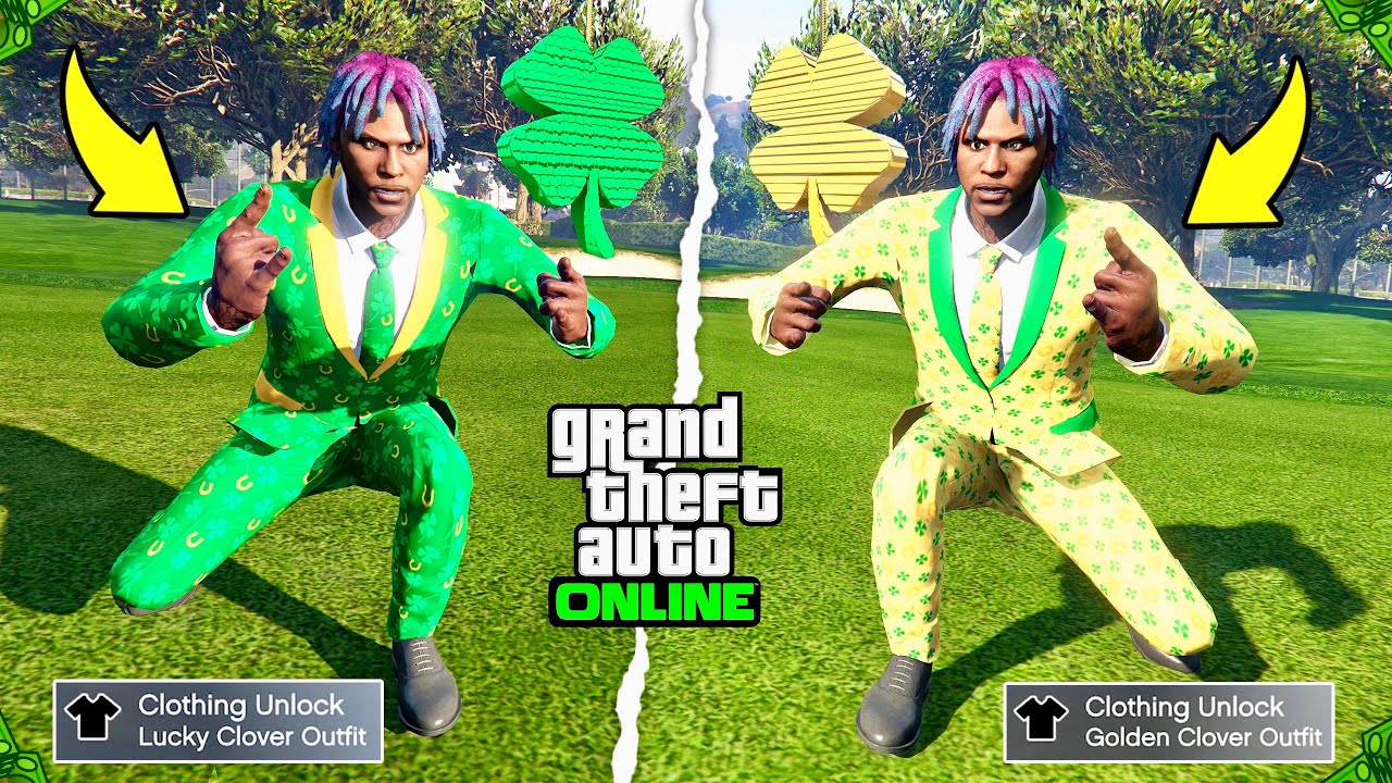 GTA 5 Online ALL 25 Lucky Clover Locations Guide! (Unlock Golden & Lucky Clover Outfits & $175K)