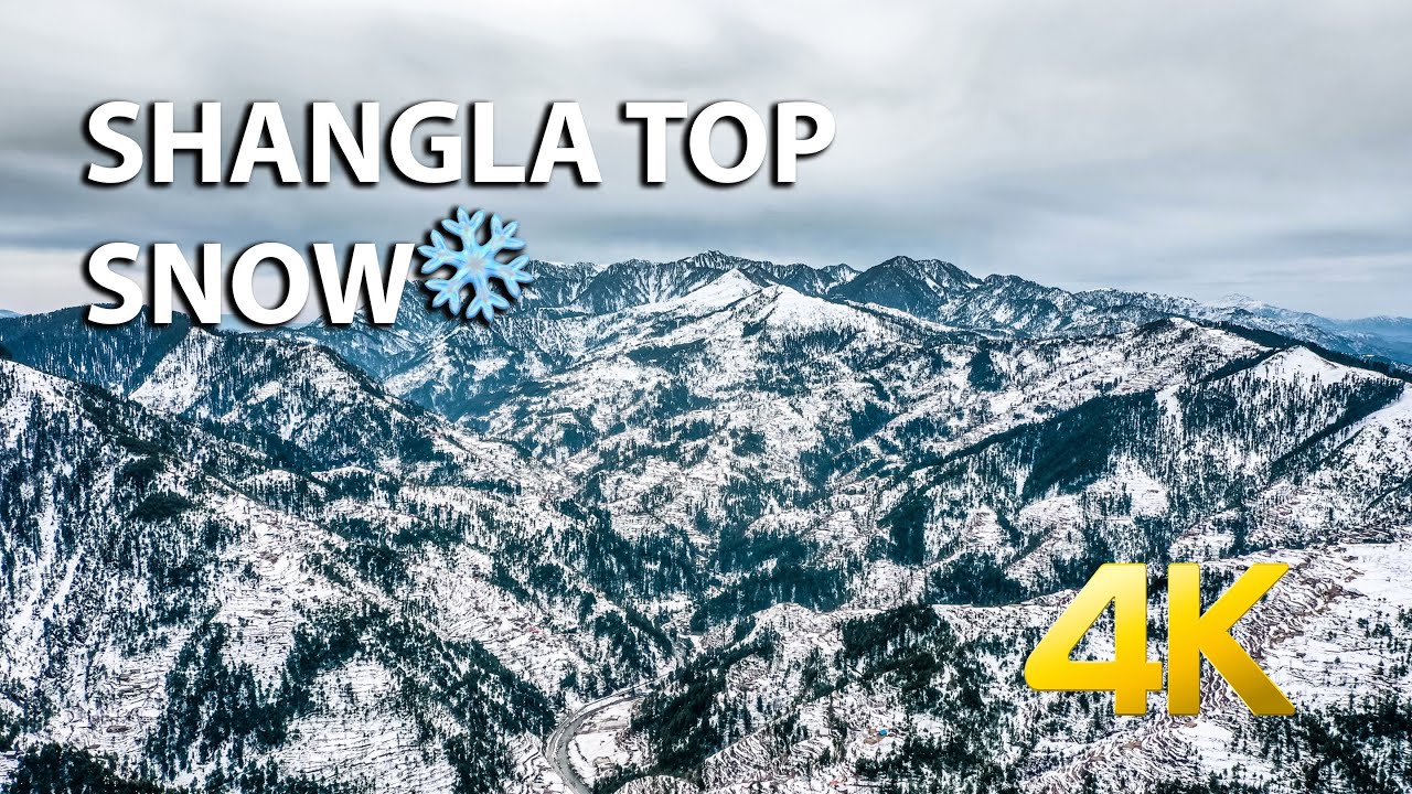 Shangla Top Drone View - February 2022 Snow - 4K Ultra HD - Karachi Street View