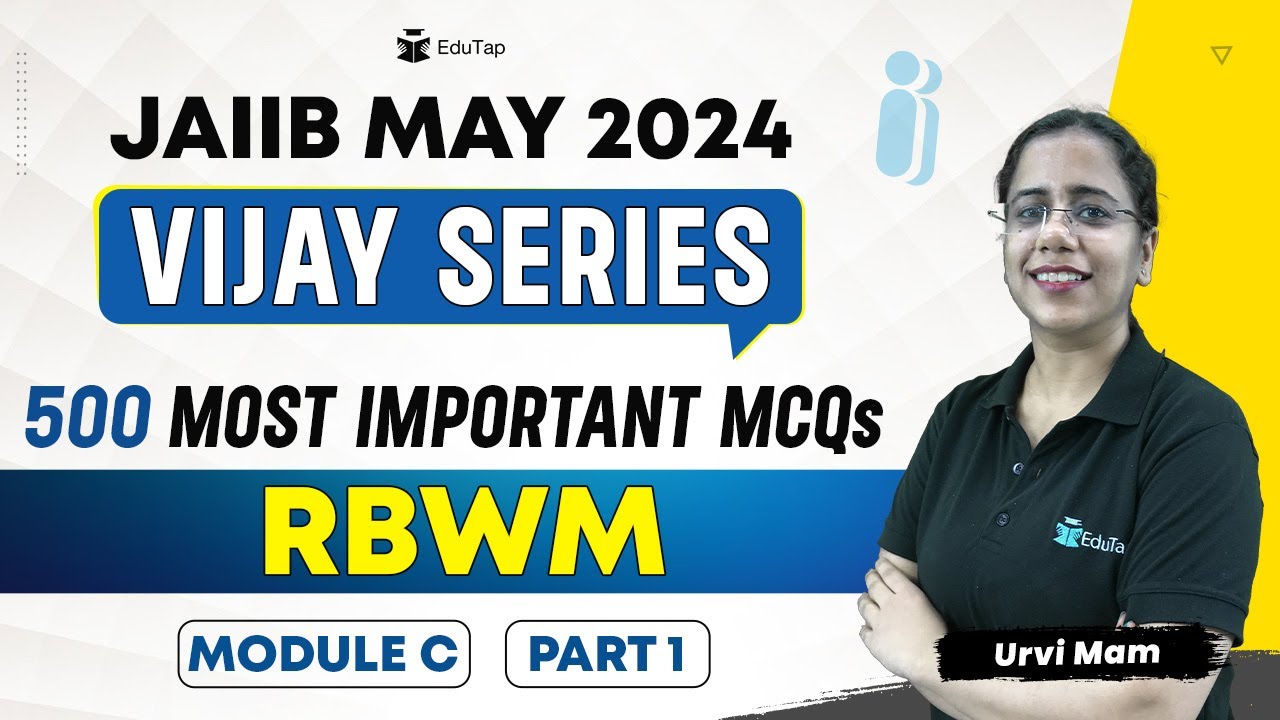 JAIIB RBWM Preparation 2024 | Retail Banking & Wealth Management MCQ | JAIIB Free Online Classes