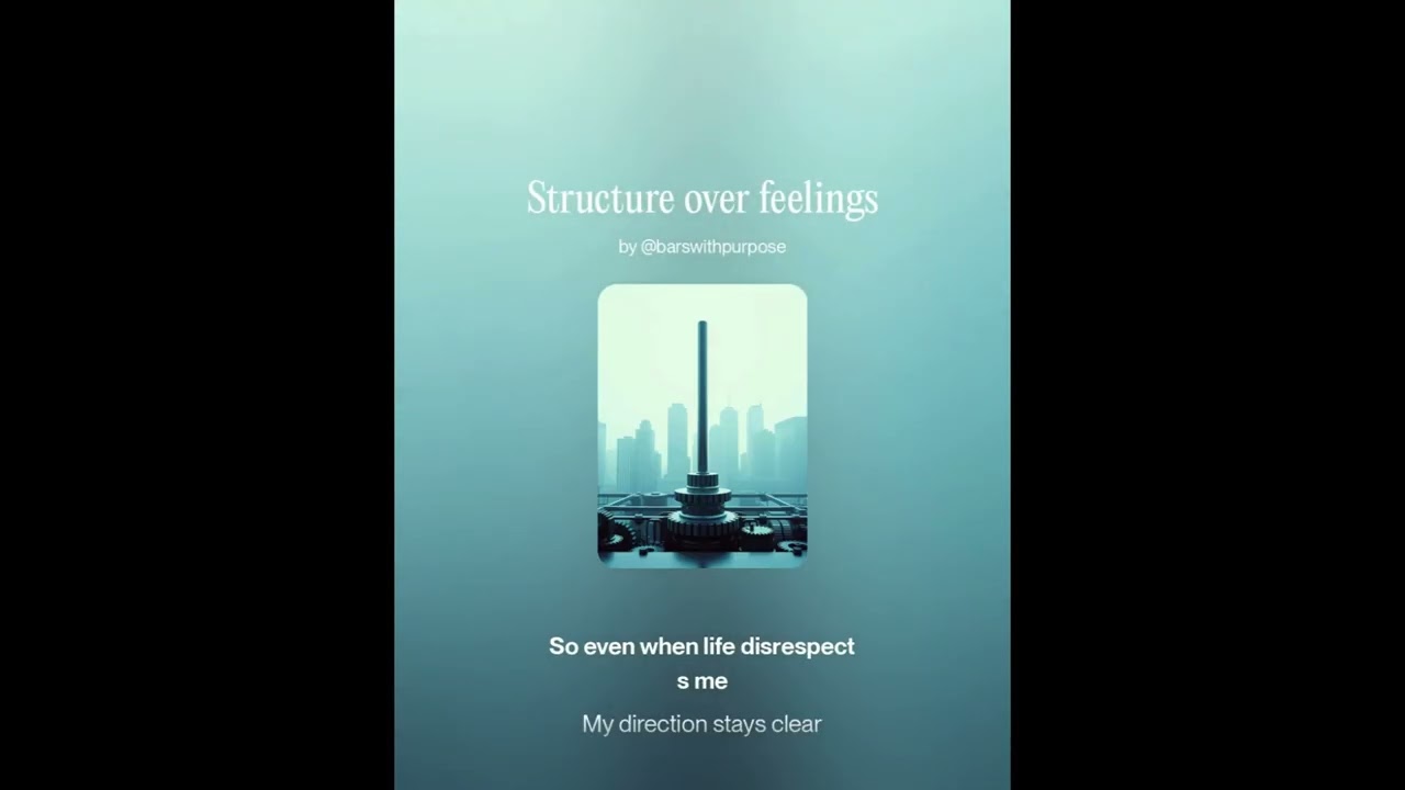 Structure over feelings version2, “Structure built what feelings couldn’t.”