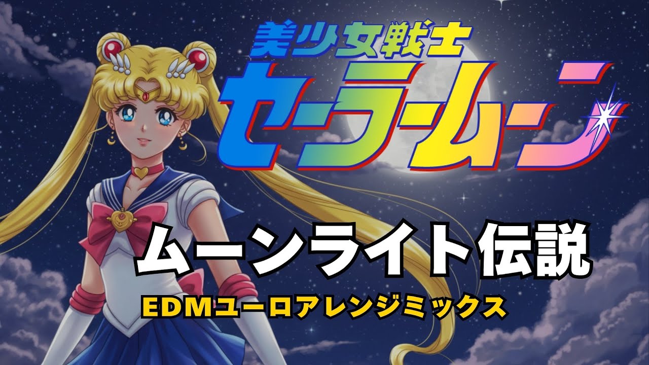 【ユーロカバー】美少女戦士セーラームーン - OP ムーンライト伝説 （EDM euro mix cover）【ユーロビート】【ドライブ】【作業用BGM】