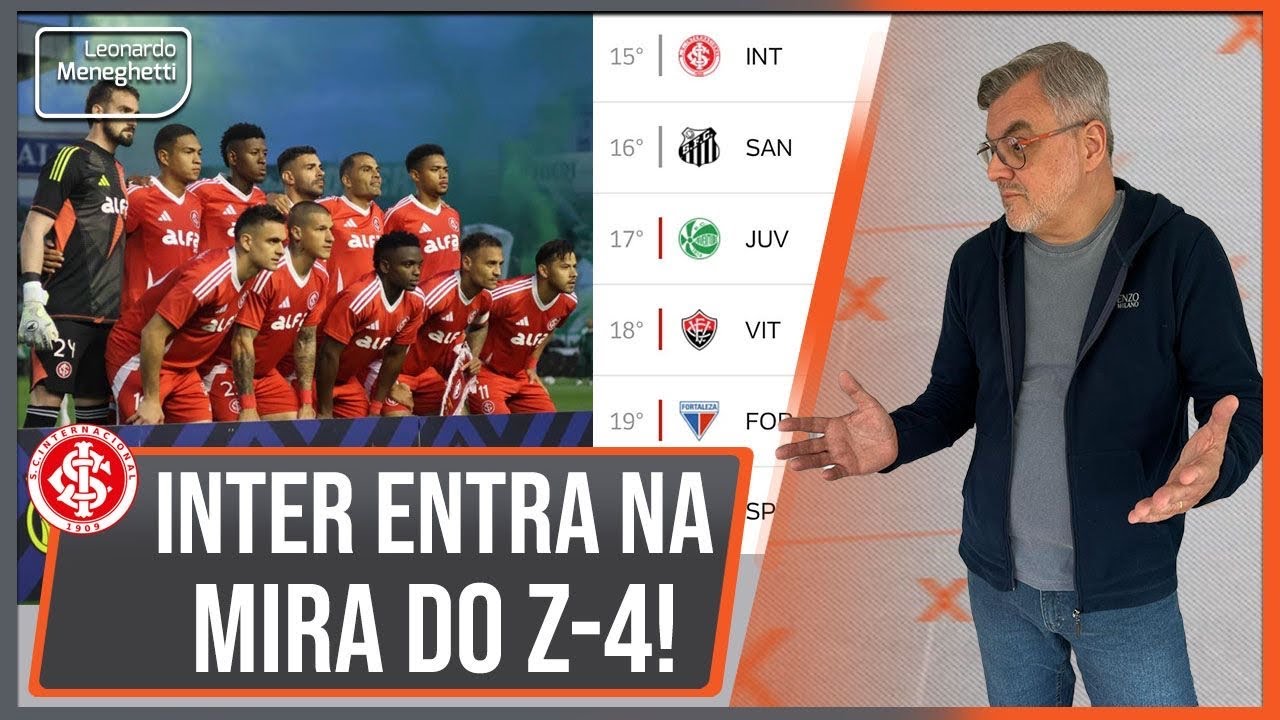Risco alto: amea&ccedil;a do Z-4 passa a ser concreta para o Inter!