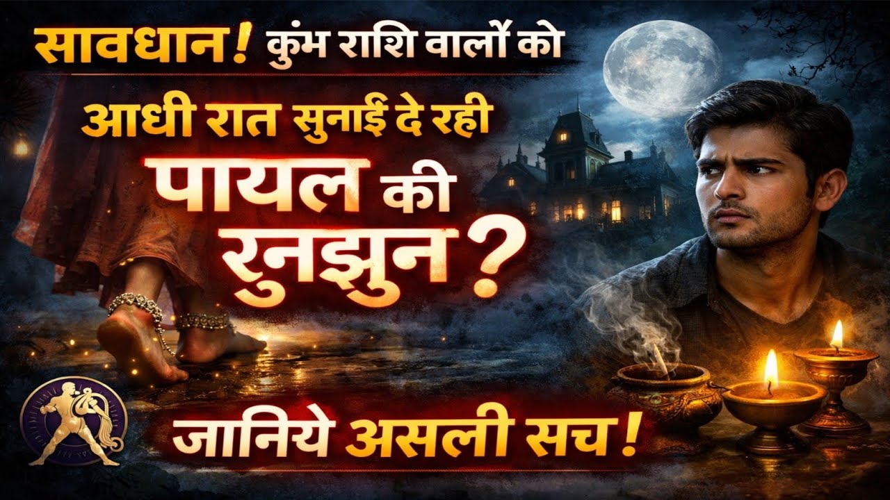 सावधान! ⚠️ कुंभ राशि: आधी रात को क्यों सुनाई दे रही है पायल की आवाज? | कुंभ राशि का असली सच!