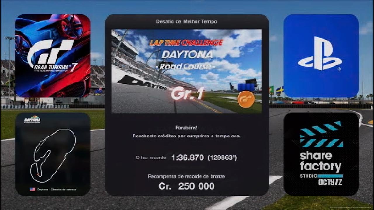 #GT7 🏁 Lap Time Challenge / 🗺 Daytona - Road Course 🚘 Sauber Mercedes C9 '89 #PS5