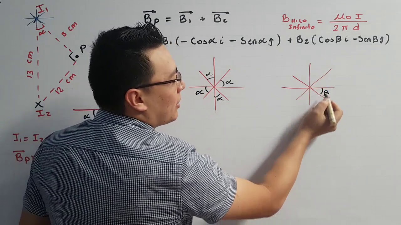 Ejercicio Campos Magnético, Ley de Ampere, Hilos Infinitos