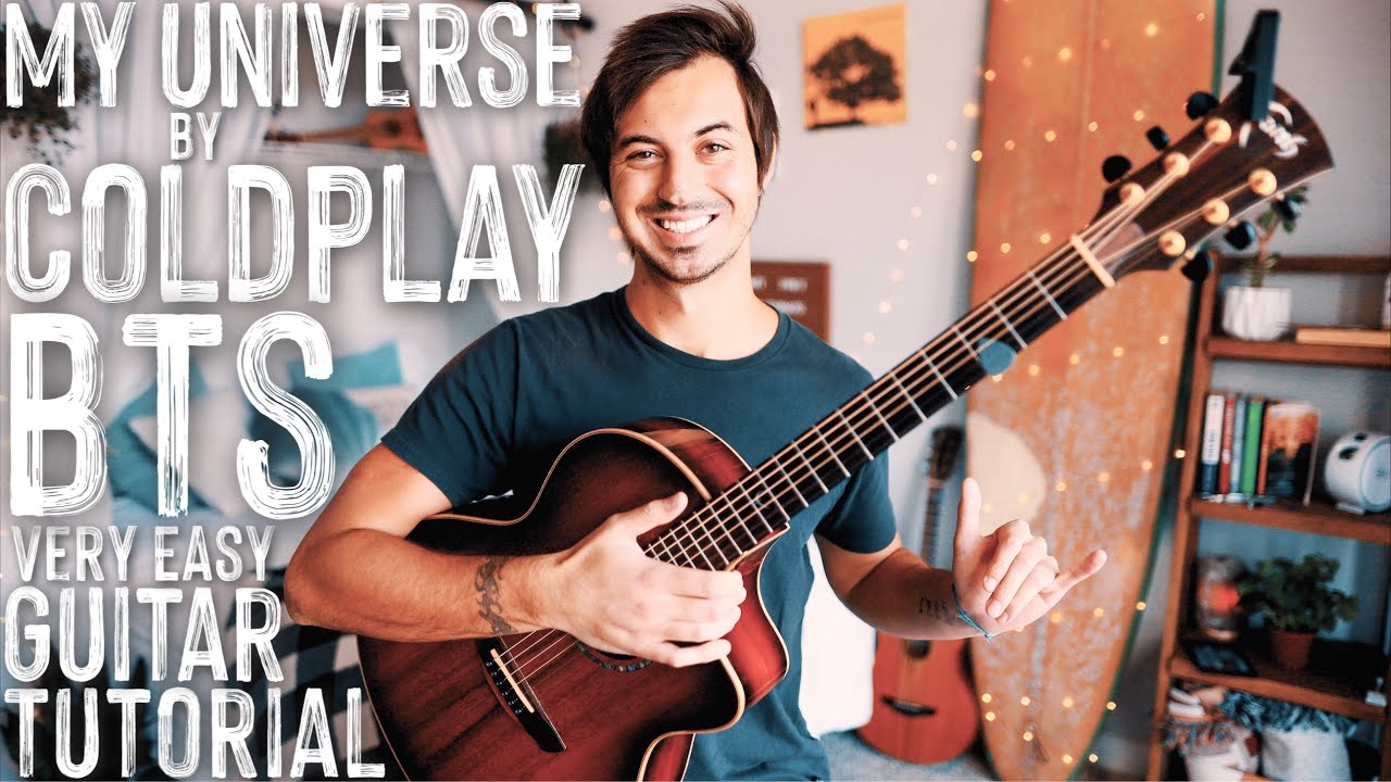 My Universe Coldplay BTS Guitar Tutorial // My Universe Guitar // Guitar Lesson #892