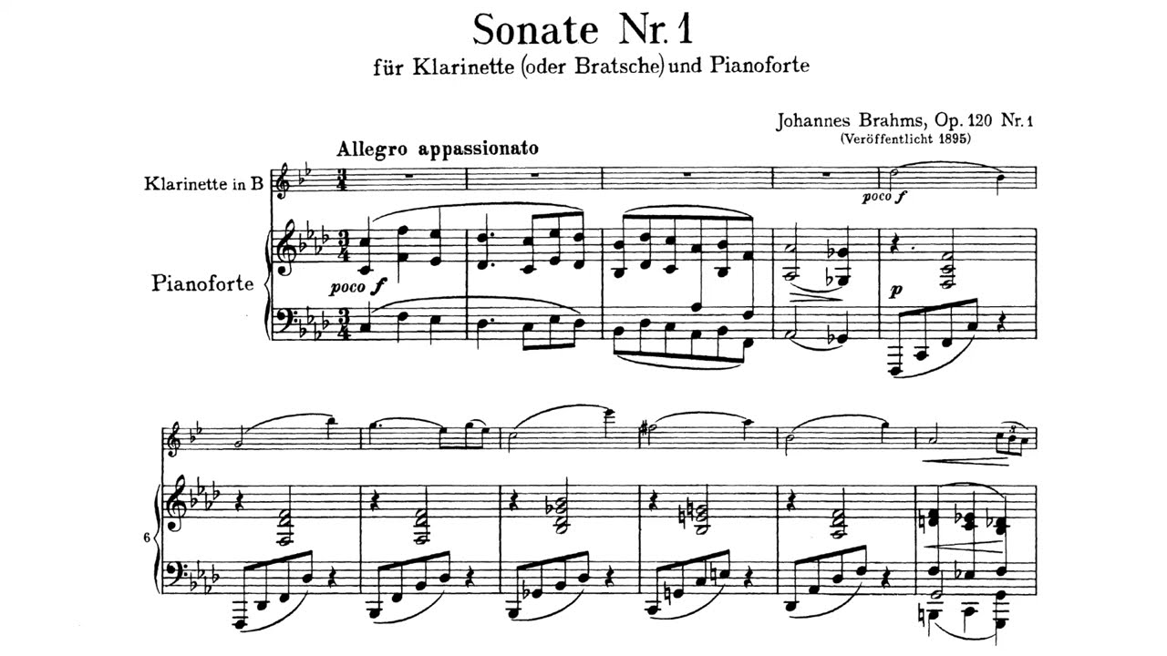 J. Brahms : Clarinet Sonata No.1, Op.120