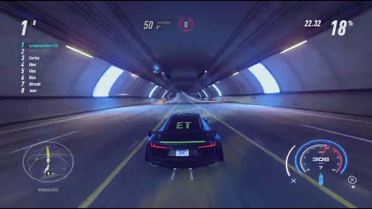 Audi R8 night race