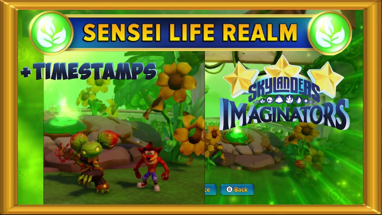 Skylanders Imaginators 100% Walkthrough | Sensei Life Realm - 3 Stars | 2 Players #30