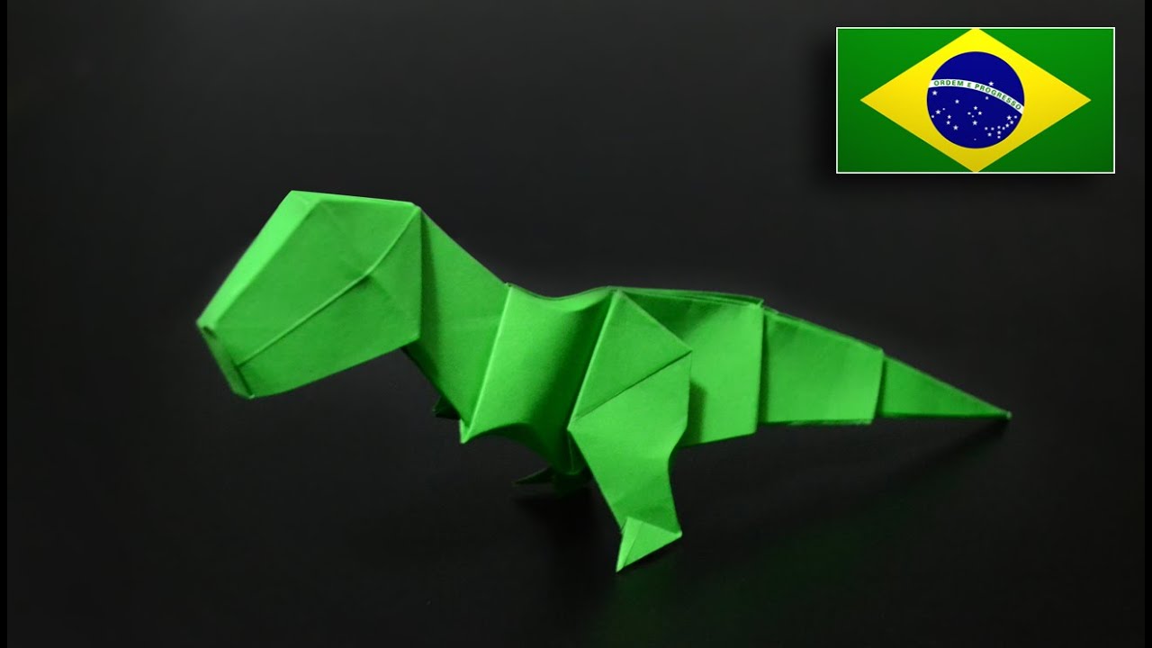 Origami: T-Rex (Jo Nakashima) - Instruções em Português PT-BR
