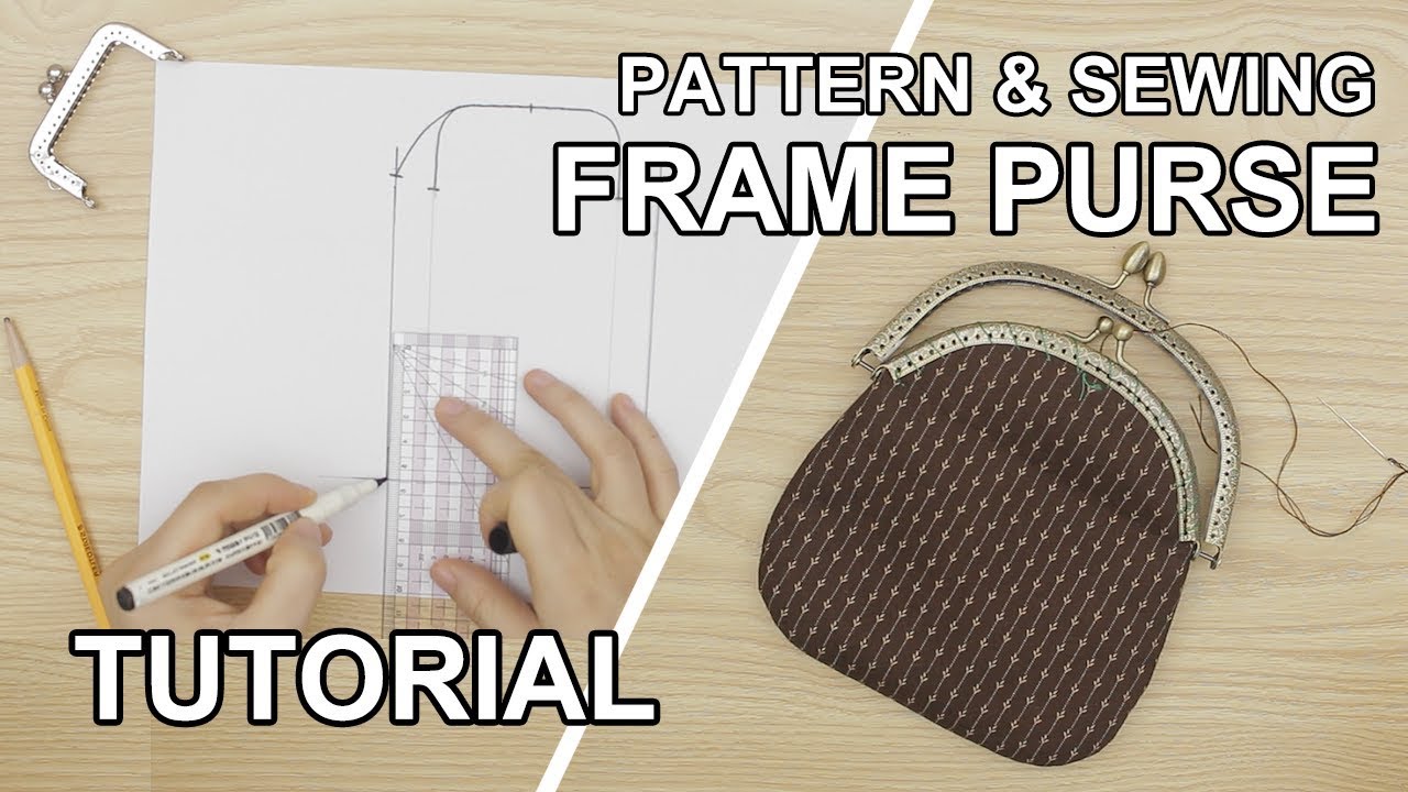 Как построить выкройку сумочки с фермуаром | Tutorial patterns for frame #sewingtimes
