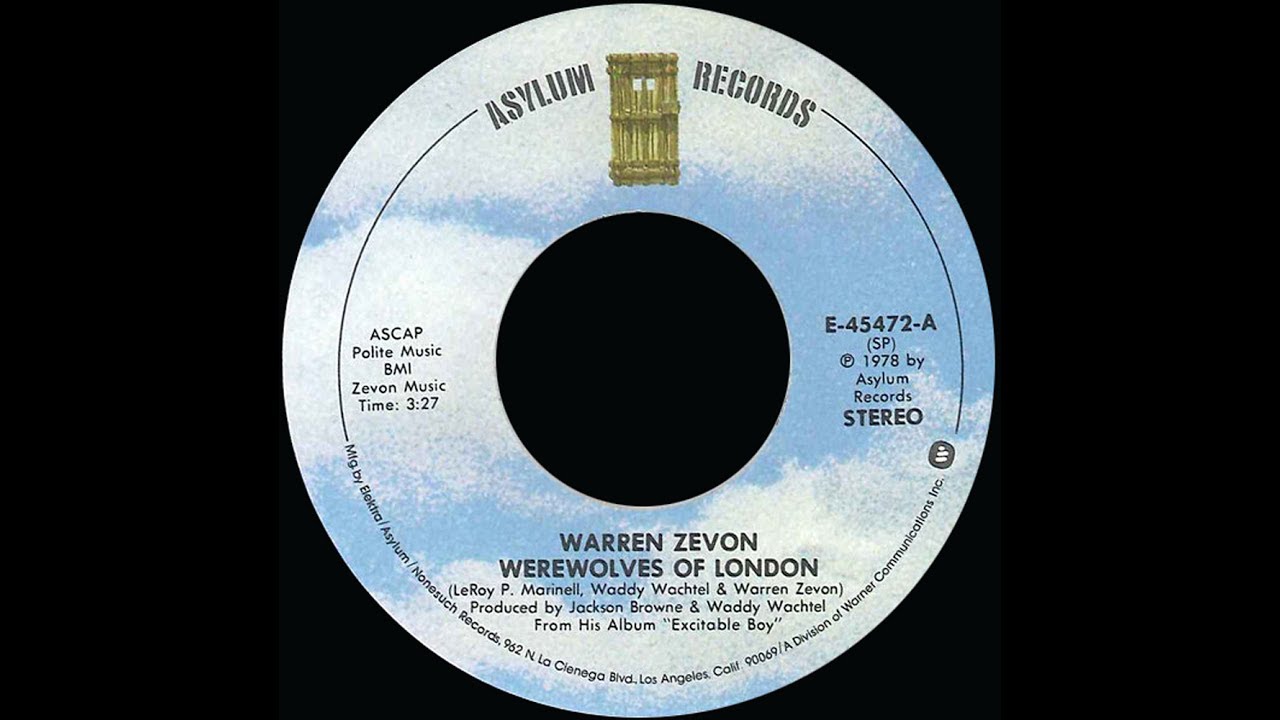 Warren Zevon ~ Werewolves Of London 1978 Rock Purrfection Version