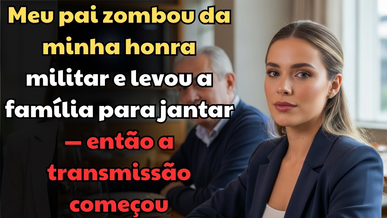 Meu pai zombou da minha honra militar e levou a família para jantar — então a transmissão começou
