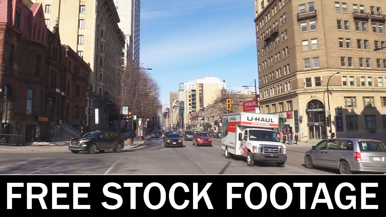 Free Stock Footage City - Downtown Montreal