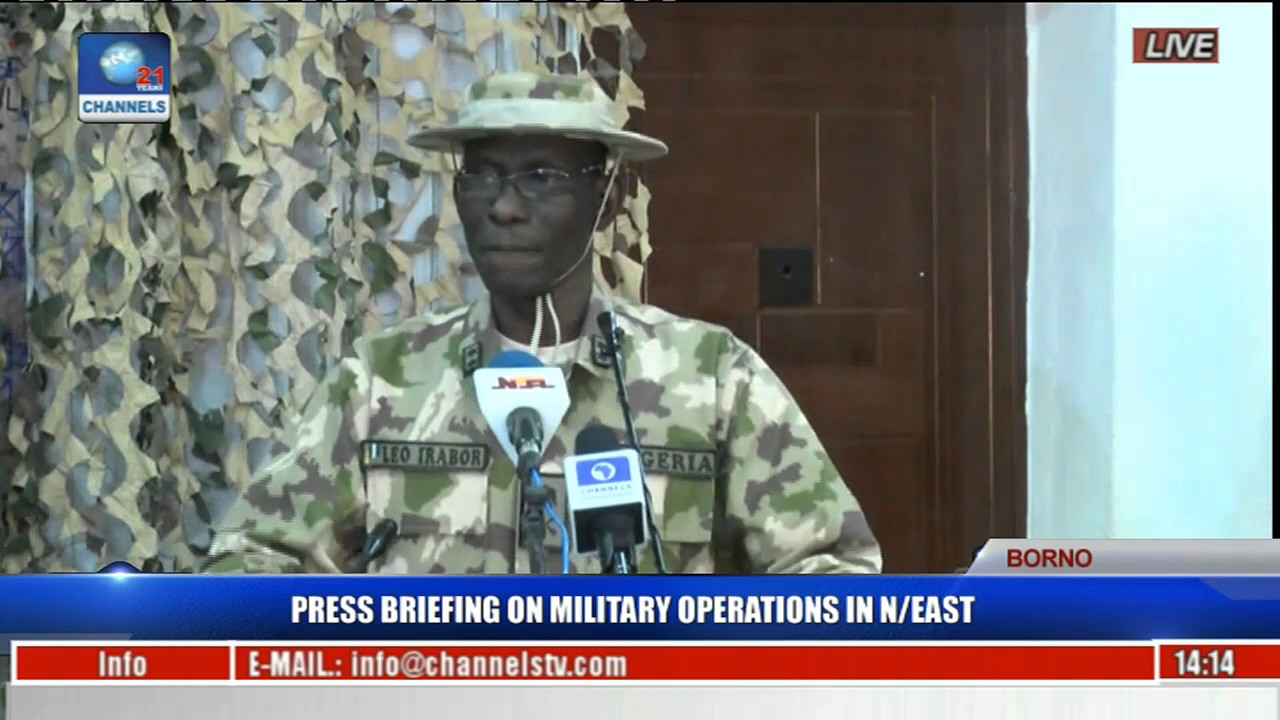 Maj Gen Lucky Irabor Briefs On Military Operations In North East Pt 2