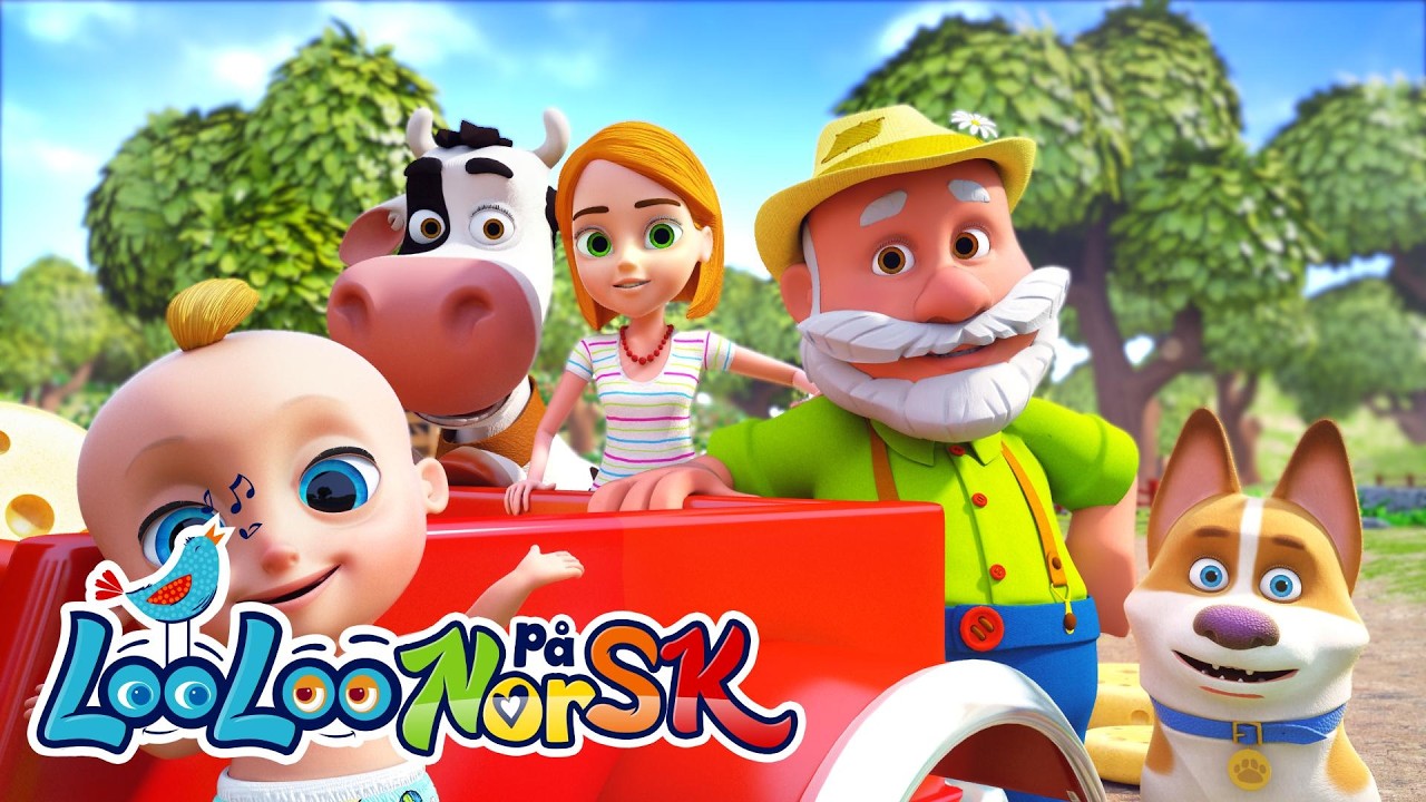 En Bonde p&aring; en G&aring;rd 🚜 - Barnesanger p&aring; Norsk - LooLoo Kids p&aring; Norsk - Barne-TV