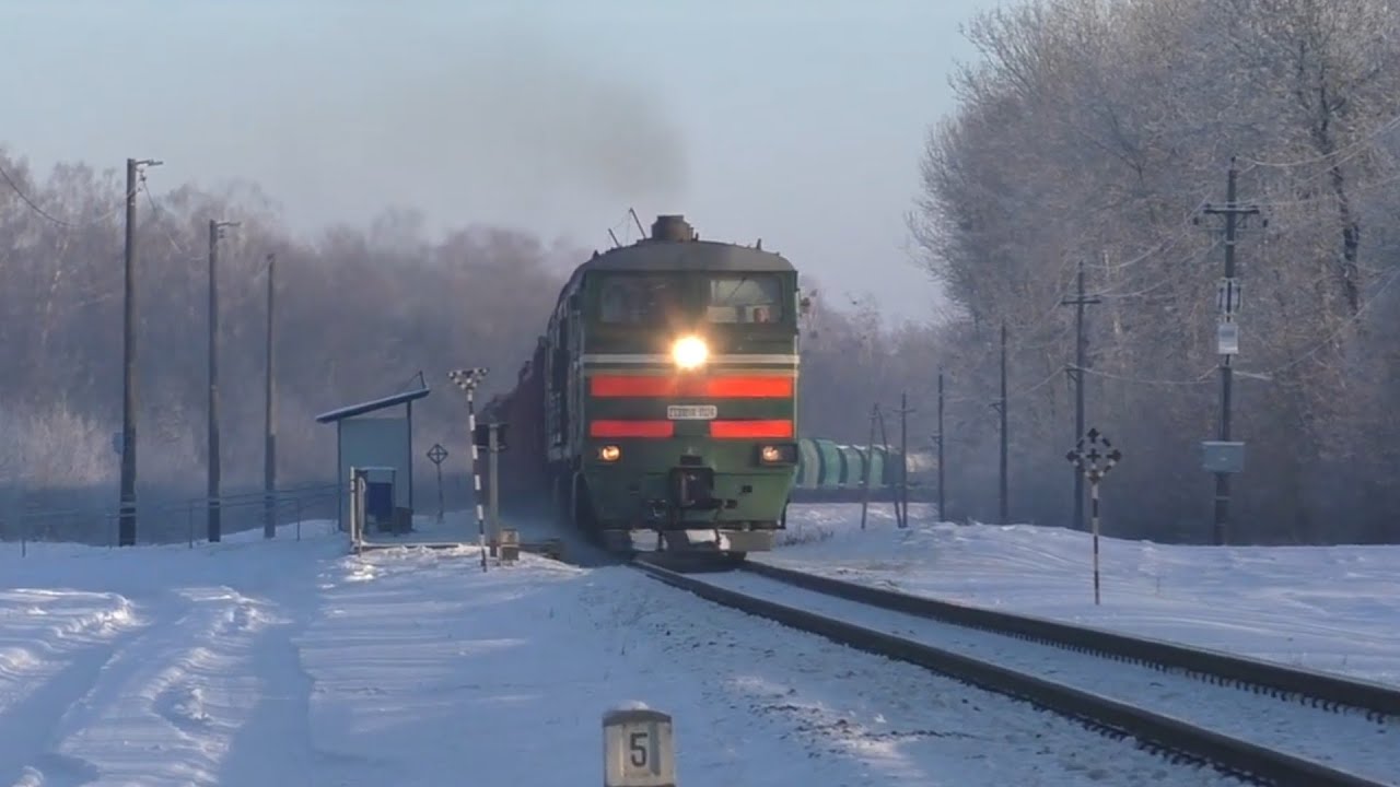 Тепловоз 2ТЭ10УК-0124 на о.п. Мурованка 