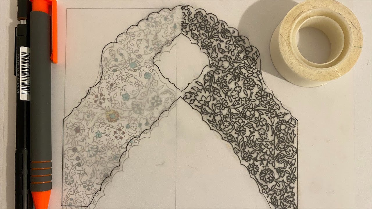 How to use Tracing Paper(Tazhib, Islamic art)?