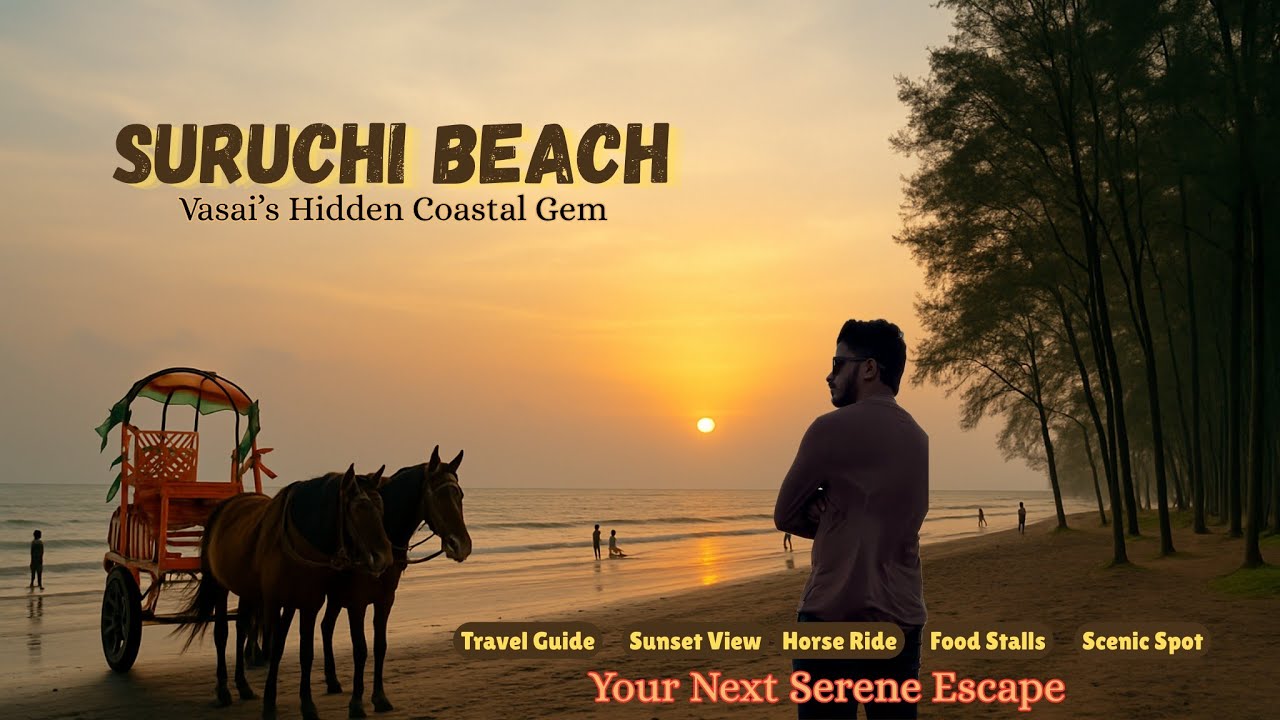 Suruchi Beach Vasai | Hidden Beach Near Mumbai | Peaceful Sunset Spot  | Weekend Gateway 2025