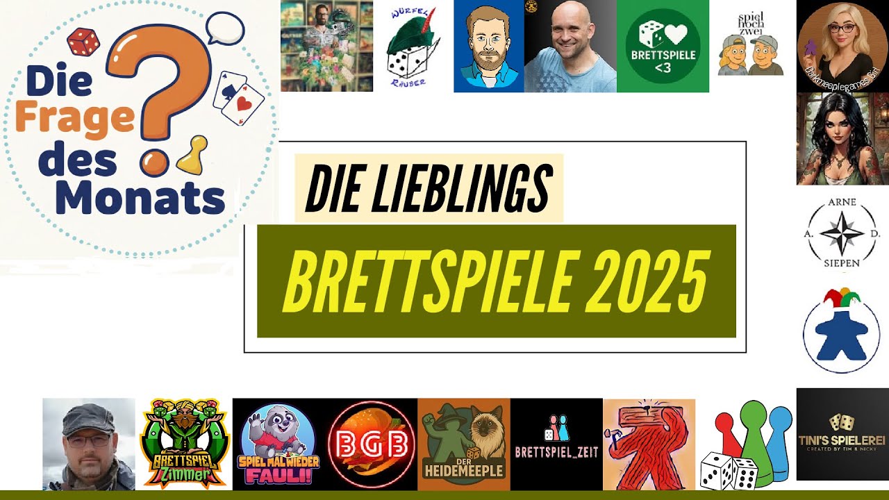 #DFDM Die Frage des Monats - Eure Lieblings Brettspiele 2025 Community Format 5#