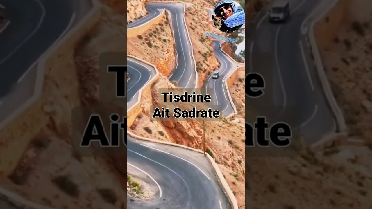 Road to Amssamrir crossing Zigzags of TISDRINE  - Gorges Boumalne Dadess valley