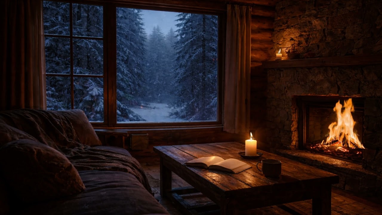 SUBSCRIBE Midnight Cabin | Piano & Firelight for Late-Night Calm