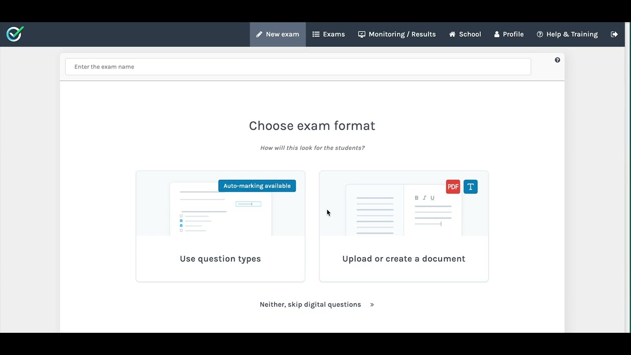 Introduction to Exam Formats in Exam.net