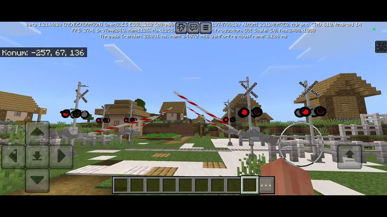 Minecraft, Mükemmel Karabük-Soğuksu hemzemin geçidi bariyerlerin değişimi