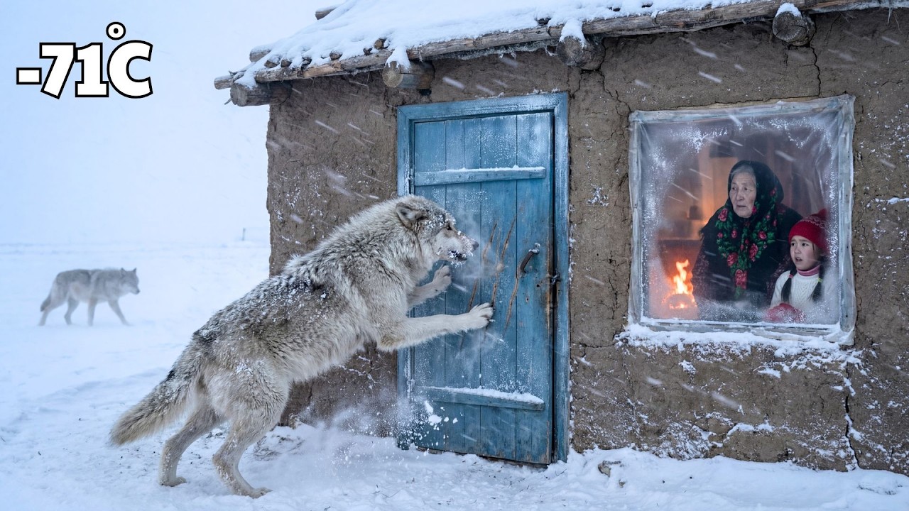 Blizzard at –77°C | 91 Year Old Widow and Grandchild Protect Sheep from Wolves