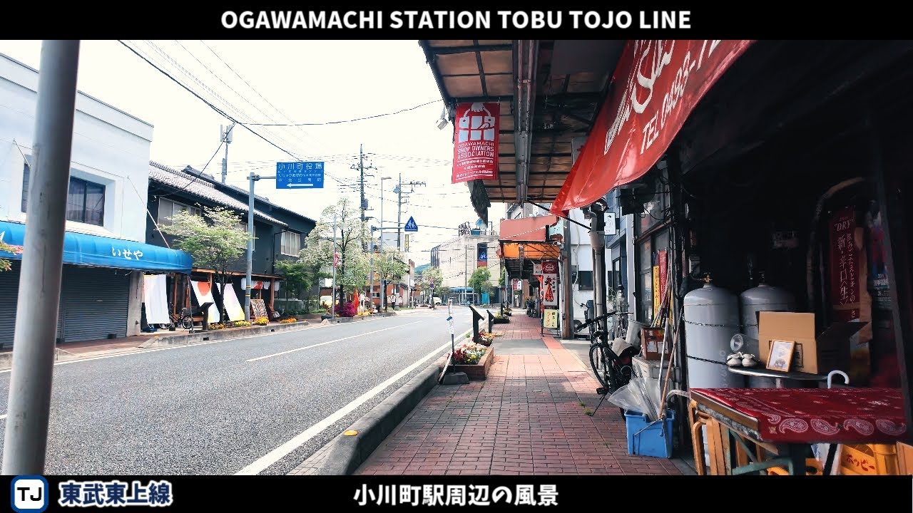 東武東上線 小川町駅周辺の風景2週目【4K60FPS】2024年4月 OGAWAMACHI STATION TOBU TOJO LINE