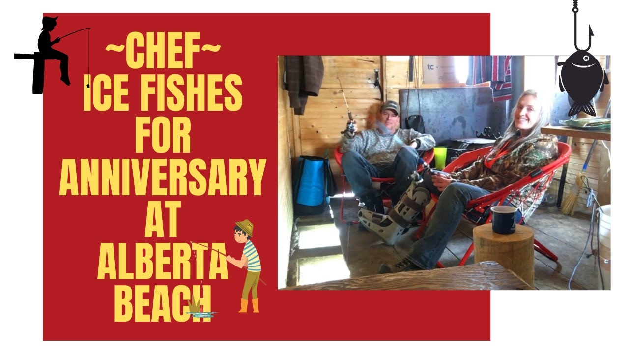 TINY HOME~Overnight (Anniversary Surprise) in an Ice Fishing Shack at Alberta Beach, Canada
