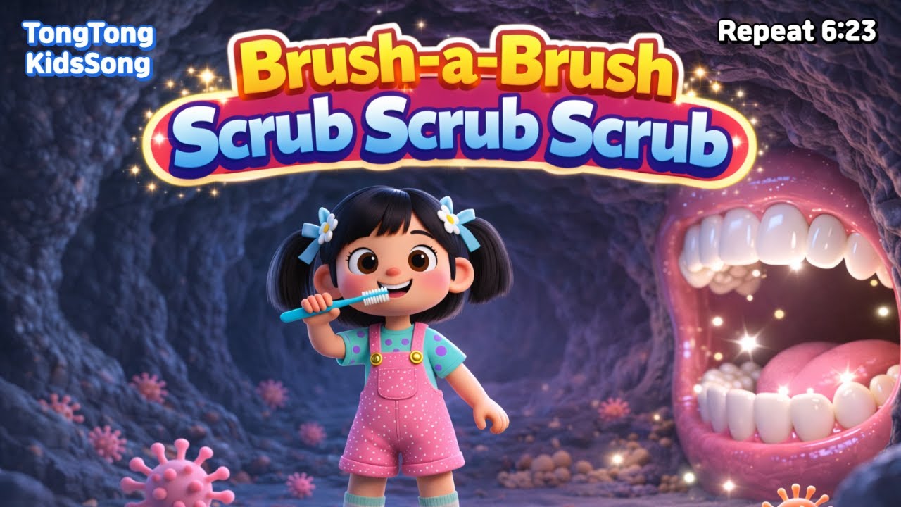 Tooth Brushing Song for Kids | Learn Proper Brushing | Kids Song | Nursery Rhyme |TongTongKids song