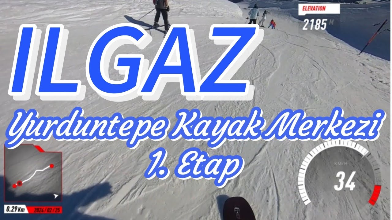Yurduntepe Kayak Merkezi | 1. Etap | Yol, hız ve rakım verileriyle...
