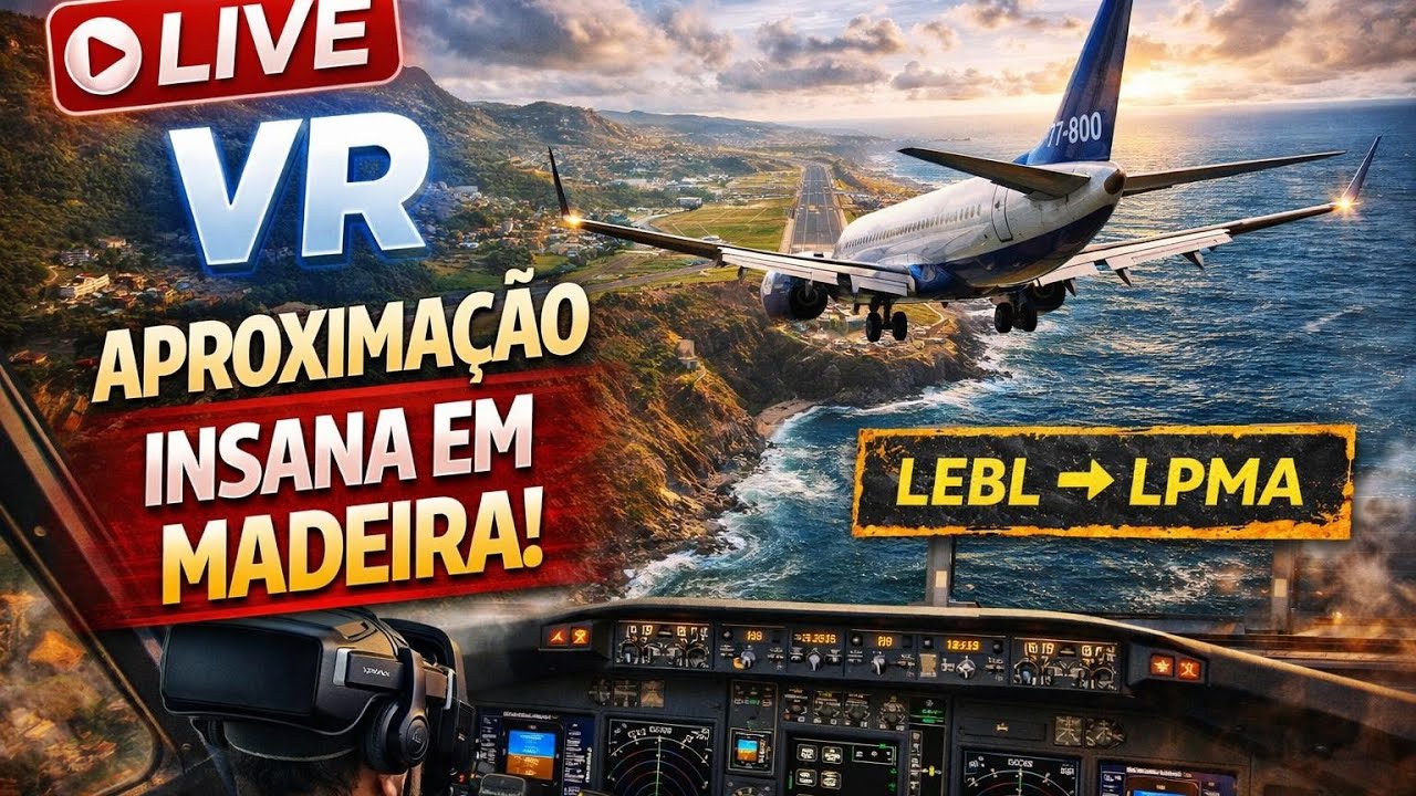 UMA DAS APROXIMAÇÕES MAIS DIFÍCEIS DO MUNDO! 737-800 em VR | Madeira LPMA