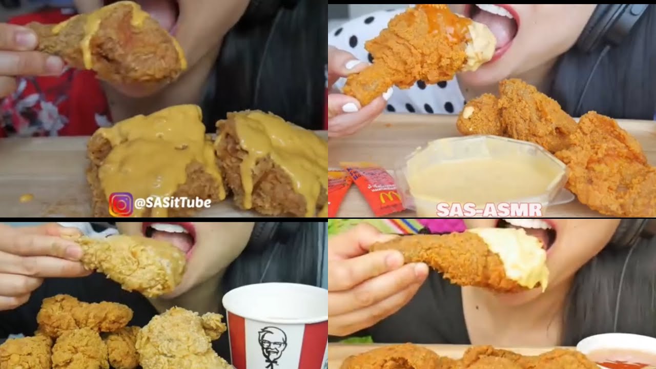 SAS-ASMR FRIED CHICKEN COMPILATION *Bites Only*