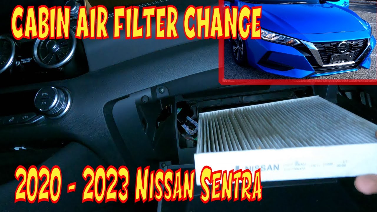Замена салонного фильтра Nissan Sentra. 2020 2021 2022 2023
