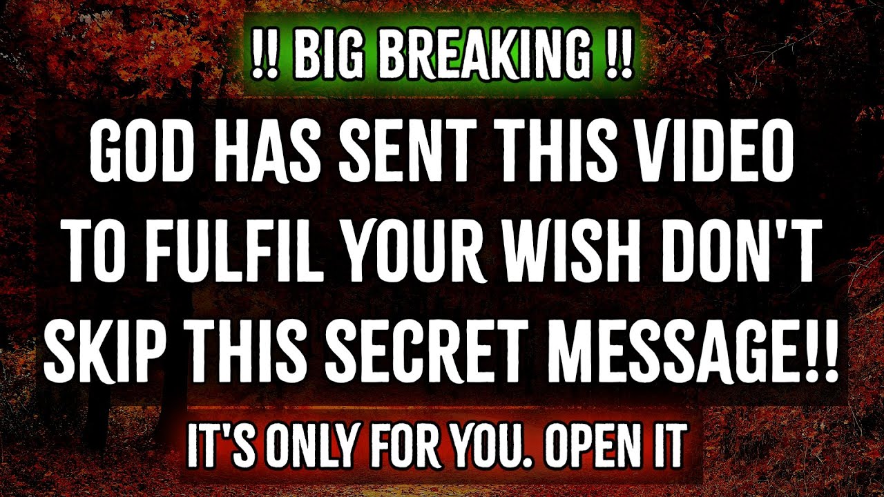 🛑GOD SAYS: My Child This Secret Message Only For You, So Don't Skip | Gods Message Now