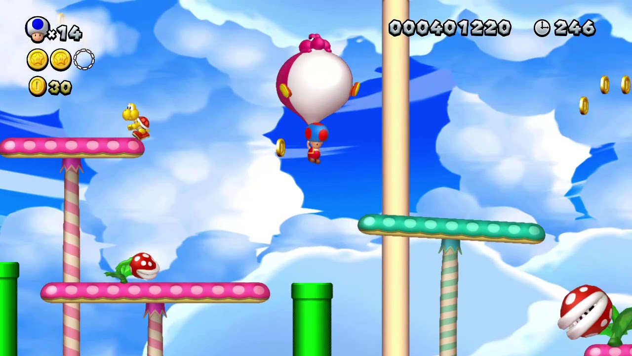 New Super Mario Bros. U Deluxe: Eichenhain 4  - Pilzparcoursl (Alle Sternmünzen)