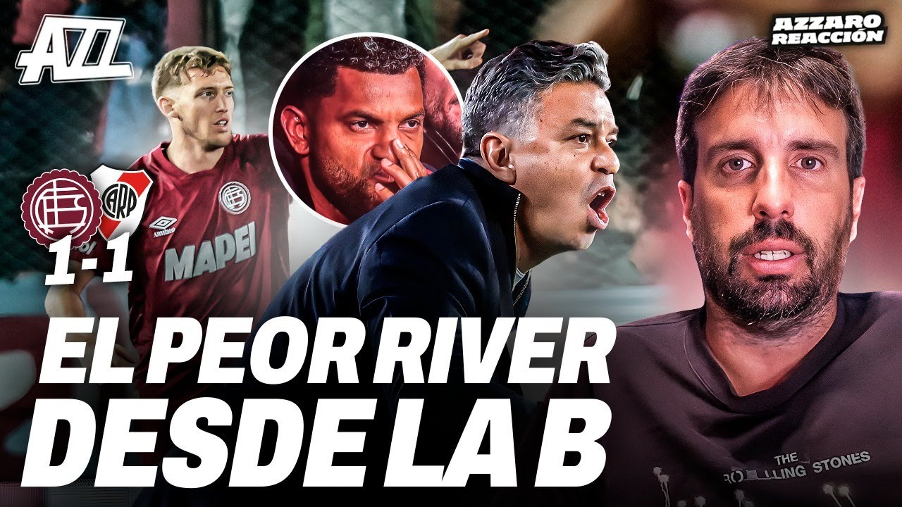 AZZARO REACCIÓN - EL PEOR RIVER DESDE EL DESCENSO, EMPATÓ 1-1 CON LANÚS EN LA FORTALEZA